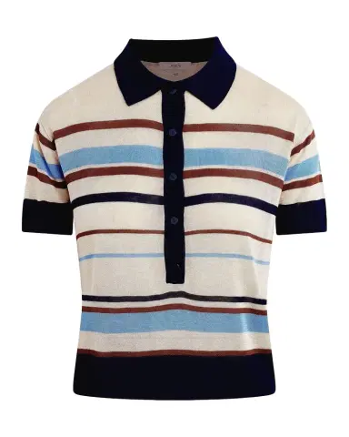 Joe's Jeans The Stella Striped Polo Sweater | Thumbnail 1 Joe's Jeans The Stella Striped Polo Sweater | Thumbnail 1