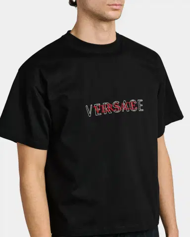 Versace Jeans Couture Logo-Embroidered Cotton T-Shirt | Thumbnail 5 Versace Jeans Couture Logo-Embroidered Cotton T-Shirt | Thumbnail 5