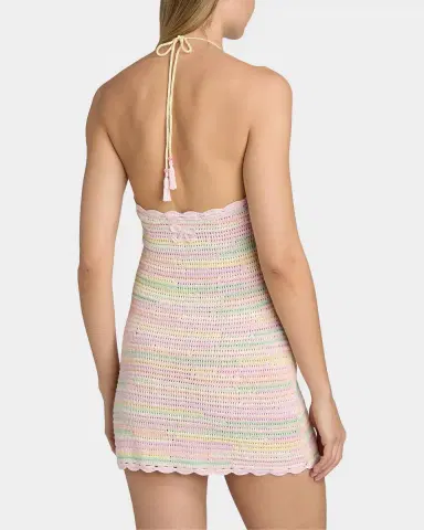LoveShackFancy Zoa Halterneck Cotton -A-Line Minidress | Thumbnail 3 LoveShackFancy Zoa Halterneck Cotton -A-Line Minidress | Thumbnail 3