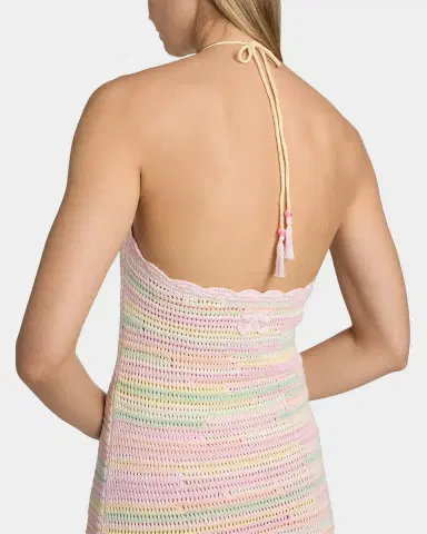 LoveShackFancy Zoa Halterneck Cotton -A-Line Minidress | Thumbnail 5 LoveShackFancy Zoa Halterneck Cotton -A-Line Minidress | Thumbnail 5