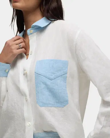 Hudson Oversized Linen Button-Front Shirt | Thumbnail 5 Hudson Oversized Linen Button-Front Shirt | Thumbnail 5