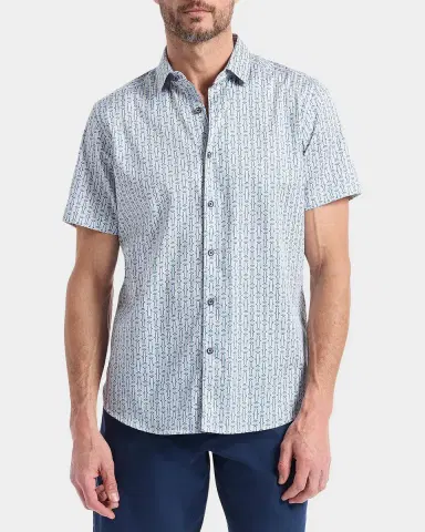 Robert Graham Napier Printed Short-Sleeve Stretch-Cotton Shirt | Thumbnail 4 Robert Graham Napier Printed Short-Sleeve Stretch-Cotton Shirt | Thumbnail 4