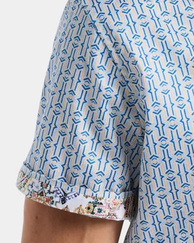 Robert Graham Napier Printed Short-Sleeve Stretch-Cotton Shirt | Thumbnail 5 Robert Graham Napier Printed Short-Sleeve Stretch-Cotton Shirt | Thumbnail 5