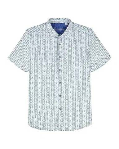 Robert Graham Napier Printed Short-Sleeve Stretch-Cotton Shirt | Thumbnail 1 Robert Graham Napier Printed Short-Sleeve Stretch-Cotton Shirt | Thumbnail 1