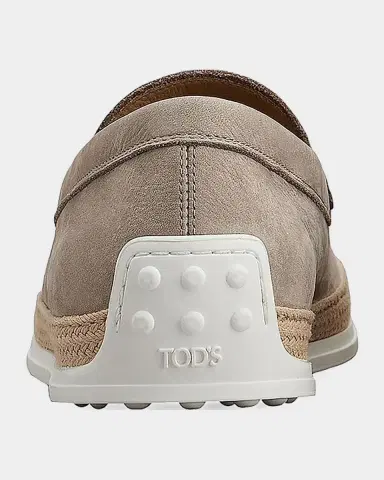 Tod's Men's Pantofola Leather Raffia Loafers | Thumbnail 2 Tod's Men's Pantofola Leather Raffia Loafers | Thumbnail 2