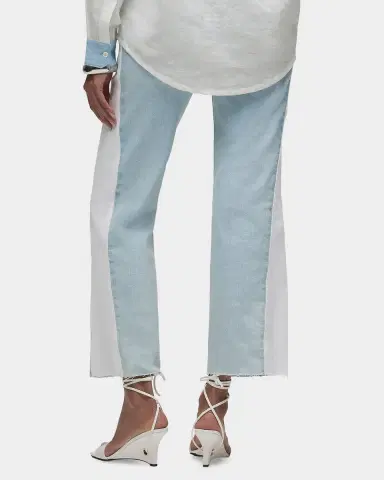 Hudson Rosie Spliced Wide-Leg Ankle Jeans | Thumbnail 3 Hudson Rosie Spliced Wide-Leg Ankle Jeans | Thumbnail 3