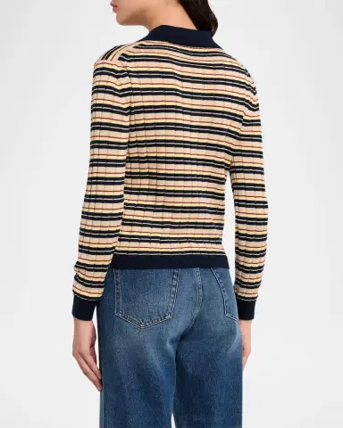 Guest In Residence Striped Track Polo | Thumbnail 3 Guest In Residence Striped Track Polo | Thumbnail 3