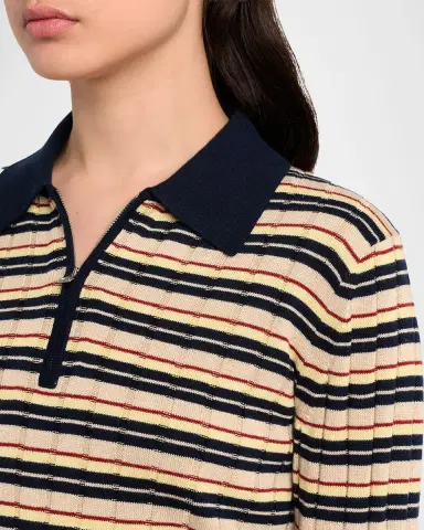 Guest In Residence Striped Track Polo | Thumbnail 5 Guest In Residence Striped Track Polo | Thumbnail 5