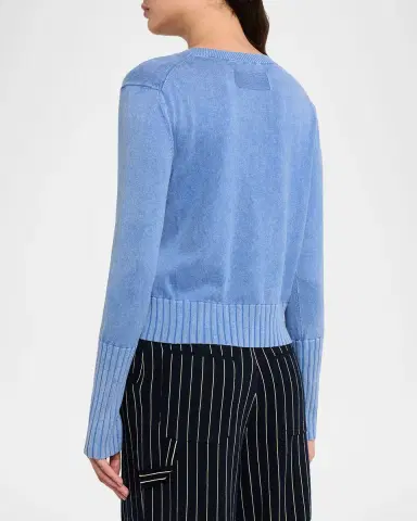 Guest In Residence Sunwash Shrunken Crewneck Sweater | Thumbnail 3 Guest In Residence Sunwash Shrunken Crewneck Sweater | Thumbnail 3