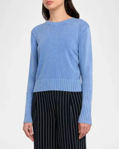 Guest In Residence Sunwash Shrunken Crewneck Sweater | Thumbnail 4 Guest In Residence Sunwash Shrunken Crewneck Sweater | Thumbnail 4
