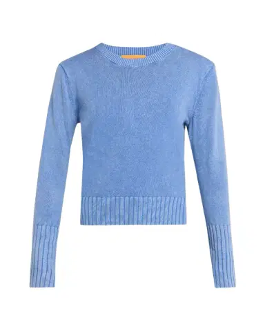Guest In Residence Sunwash Shrunken Crewneck Sweater | Thumbnail 1 Guest In Residence Sunwash Shrunken Crewneck Sweater | Thumbnail 1