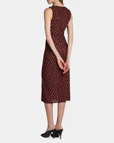 Stella McCartney Polka Dot Mesh V-Neck Midi Dress | Thumbnail 3 Stella McCartney Polka Dot Mesh V-Neck Midi Dress | Thumbnail 3