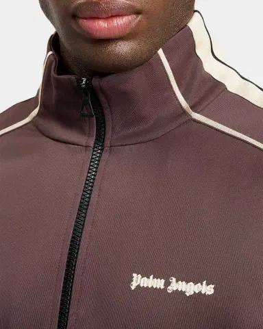 Palm Angels Men's Logo Striped Zip-Front Jacket | Thumbnail 5 Palm Angels Men's Logo Striped Zip-Front Jacket | Thumbnail 5