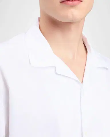 Palm Angels Men 's Logo Camp-Collar Cotton Bowling Shirt | Thumbnail 5 Palm Angels Men 's Logo Camp-Collar Cotton Bowling Shirt | Thumbnail 5
