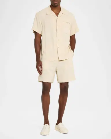 Helmut Lang Men's Relaxed-Fit Camp Collar Shirt | Thumbnail 2 Helmut Lang Men's Relaxed-Fit Camp Collar Shirt | Thumbnail 2