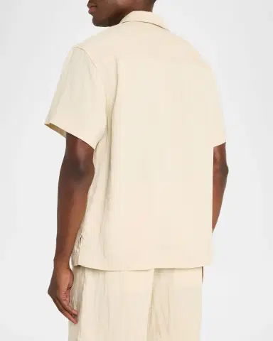 Helmut Lang Men's Relaxed-Fit Camp Collar Shirt | Thumbnail 3 Helmut Lang Men's Relaxed-Fit Camp Collar Shirt | Thumbnail 3