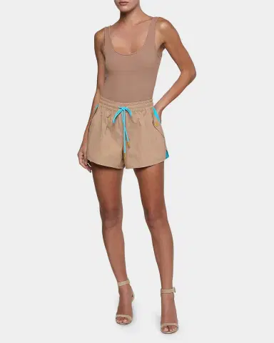 L 'AGENCE Grayson Dolphin-Hem Drawstring Shorts | Thumbnail 2 L 'AGENCE Grayson Dolphin-Hem Drawstring Shorts | Thumbnail 2