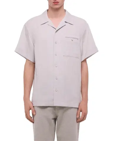 Helmut Lang Men's Relaxed-Fit Camp Collar Shirt | Thumbnail 1 Helmut Lang Men's Relaxed-Fit Camp Collar Shirt | Thumbnail 1