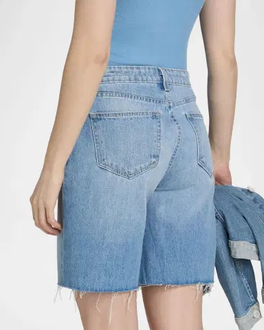 L'Agence River Denim Bermuda Shorts | Thumbnail 3 L'Agence River Denim Bermuda Shorts | Thumbnail 3