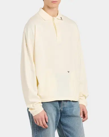 Rhude Men's Fontaine Oversized Long-Sleeve Polo Shirt | Thumbnail 6 Rhude Men's Fontaine Oversized Long-Sleeve Polo Shirt | Thumbnail 6