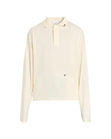 Rhude Men's Fontaine Oversized Long-Sleeve Polo Shirt | Thumbnail 1 Rhude Men's Fontaine Oversized Long-Sleeve Polo Shirt | Thumbnail 1