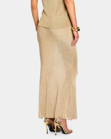 SEROYA Harmony Metallic Knit Maxi Skirt | Thumbnail 3 SEROYA Harmony Metallic Knit Maxi Skirt | Thumbnail 3