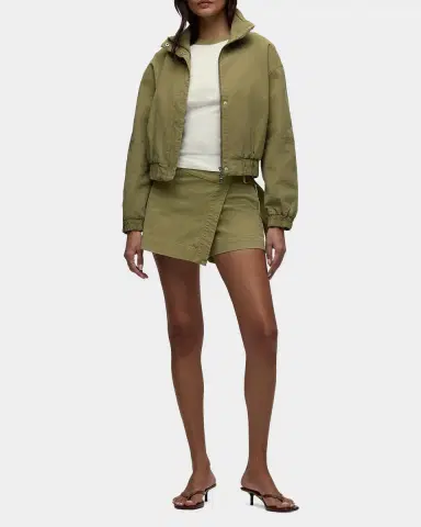 Hudson Sporty Cotton-Blend Crop Bomber Jacket | Thumbnail 2 Hudson Sporty Cotton-Blend Crop Bomber Jacket | Thumbnail 2
