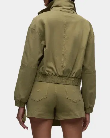 Hudson Sporty Cotton-Blend Crop Bomber Jacket | Thumbnail 3 Hudson Sporty Cotton-Blend Crop Bomber Jacket | Thumbnail 3