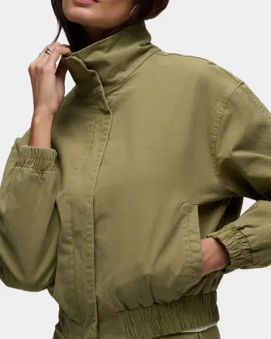 Hudson Sporty Cotton-Blend Crop Bomber Jacket | Thumbnail 5 Hudson Sporty Cotton-Blend Crop Bomber Jacket | Thumbnail 5