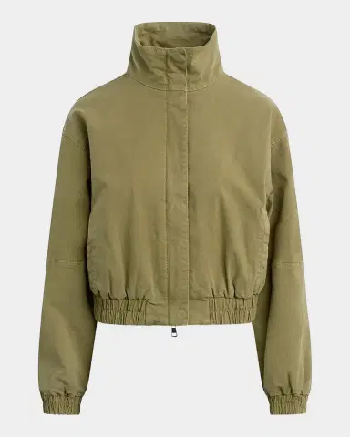 Hudson Sporty Cotton-Blend Crop Bomber Jacket | Thumbnail 6 Hudson Sporty Cotton-Blend Crop Bomber Jacket | Thumbnail 6