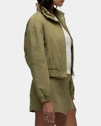 Hudson Sporty Cotton-Blend Crop Bomber Jacket | Thumbnail 7 Hudson Sporty Cotton-Blend Crop Bomber Jacket | Thumbnail 7