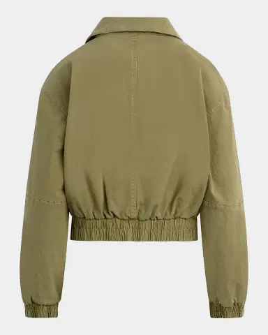 Hudson Sporty Cotton-Blend Crop Bomber Jacket | Thumbnail 9 Hudson Sporty Cotton-Blend Crop Bomber Jacket | Thumbnail 9