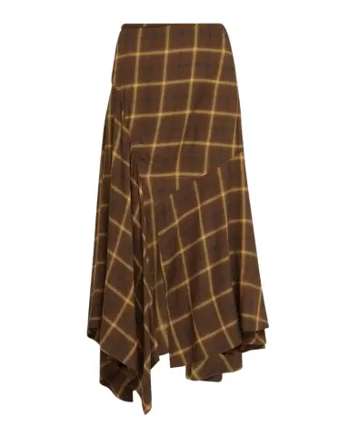 Co Plaid Asymmetric Slit Midi Skirt | Thumbnail 1 Co Plaid Asymmetric Slit Midi Skirt | Thumbnail 1