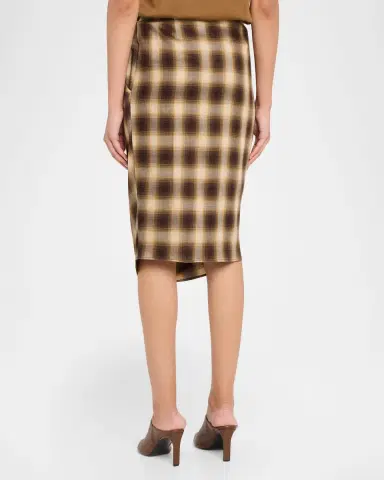 Co Draped Check Skirt | Thumbnail 3 Co Draped Check Skirt | Thumbnail 3