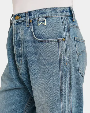 Rhude Men's Pintuck 90s Traxedo Baggy Jeans | Thumbnail 5 Rhude Men's Pintuck 90s Traxedo Baggy Jeans | Thumbnail 5
