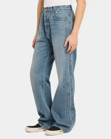 Rhude Men's Pintuck 90s Traxedo Baggy Jeans | Thumbnail 6 Rhude Men's Pintuck 90s Traxedo Baggy Jeans | Thumbnail 6