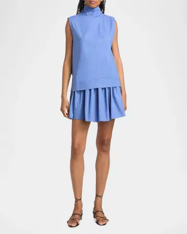 Brandon Maxwell The Finn Cotton Sleeveless Top | Thumbnail 2 Brandon Maxwell The Finn Cotton Sleeveless Top | Thumbnail 2