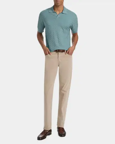 Emporio Armani Men's Tonal Basketweave Wool Sweater | Thumbnail 2 Emporio Armani Men's Tonal Basketweave Wool Sweater | Thumbnail 2
