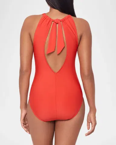 Magicsuit Solids Amelia Halterneck One-Piece Swimsuit | Thumbnail 3 Magicsuit Solids Amelia Halterneck One-Piece Swimsuit | Thumbnail 3