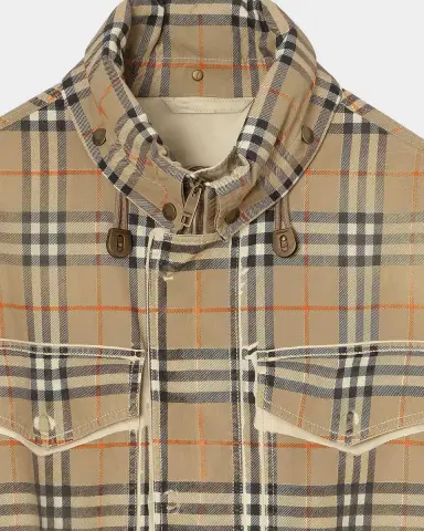 Burberry Men's Lancaster Check Tropical Gabardine Parka | Thumbnail 2 Burberry Men's Lancaster Check Tropical Gabardine Parka | Thumbnail 2