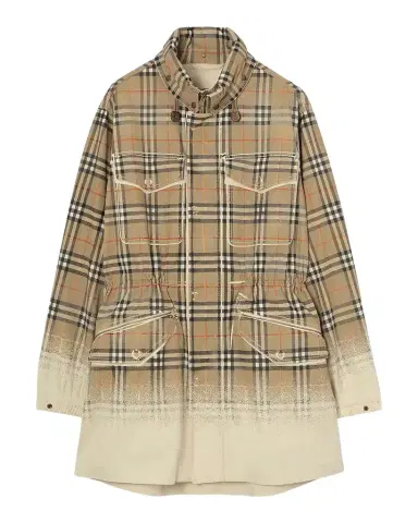 Burberry Men's Lancaster Check Tropical Gabardine Parka | Thumbnail 1 Burberry Men's Lancaster Check Tropical Gabardine Parka | Thumbnail 1