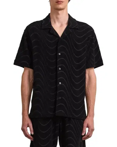 Frescobol Carioca Men's Roberto Fibra Terry-Cotton-Blend Camp Shirt | Thumbnail 1 Frescobol Carioca Men's Roberto Fibra Terry-Cotton-Blend Camp Shirt | Thumbnail 1