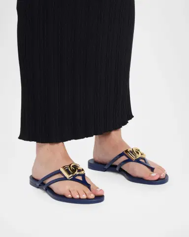 Dolce & Gabbana DG Jelly Flat Thong Sandals | Thumbnail 2 Dolce & Gabbana DG Jelly Flat Thong Sandals | Thumbnail 2