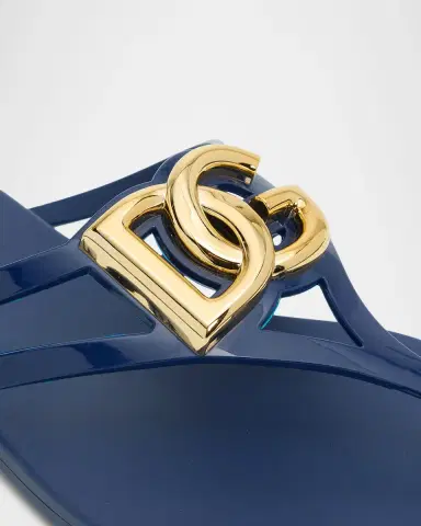 Dolce & Gabbana DG Jelly Flat Thong Sandals | Thumbnail 5 Dolce & Gabbana DG Jelly Flat Thong Sandals | Thumbnail 5