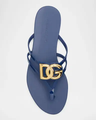 Dolce & Gabbana DG Jelly Flat Thong Sandals | Thumbnail 6 Dolce & Gabbana DG Jelly Flat Thong Sandals | Thumbnail 6
