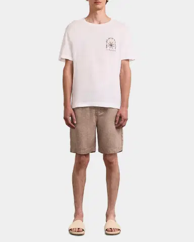 Frescobol Carioca Men's Felipe Linen-Cotton Drawstring Shorts | Thumbnail 2 Frescobol Carioca Men's Felipe Linen-Cotton Drawstring Shorts | Thumbnail 2