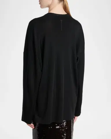Tom Ford Fine Merino and Viscose V-Neck Sweater | Thumbnail 2 Tom Ford Fine Merino and Viscose V-Neck Sweater | Thumbnail 2