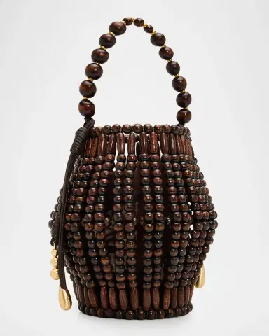 Cult Gaia Mercier Beaded Leather Tote Bag | Thumbnail 3 Cult Gaia Mercier Beaded Leather Tote Bag | Thumbnail 3