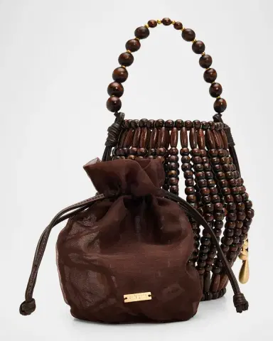 Cult Gaia Mercier Beaded Leather Tote Bag | Thumbnail 6 Cult Gaia Mercier Beaded Leather Tote Bag | Thumbnail 6