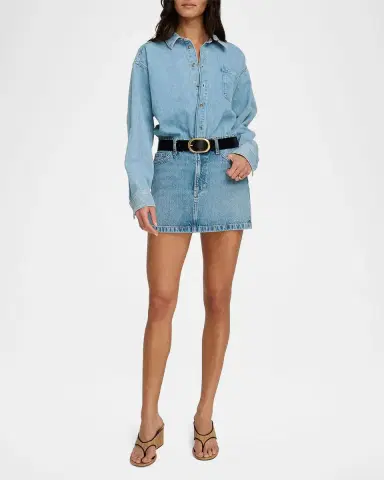 Warm The Layla Layered Denim Mini Dress | Thumbnail 2 Warm The Layla Layered Denim Mini Dress | Thumbnail 2